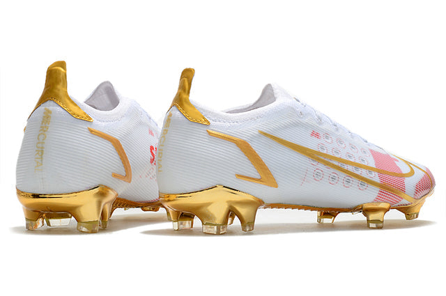 Chuteira Campo Nike Mercurial Vapor 14 Elite FG Branco/Rosa - Low