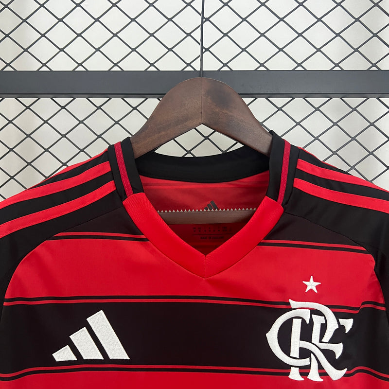 Camisa Flamengo Home 25/26 s/n° Torcedor Adidas Masculina - Vermelha e Preta