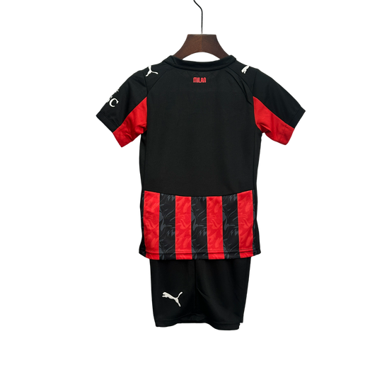 Conjunto Infantil AC Milan Home 25/26 Puma - Vermelha