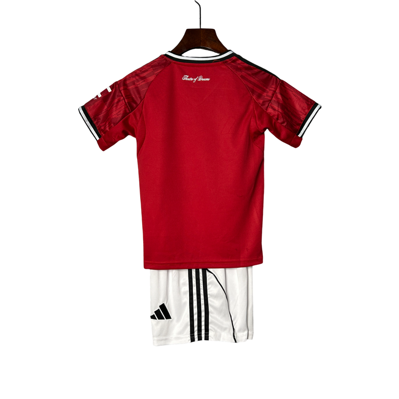 Conjunto Infantil Manchester United Home 25/26 Adidas - Vermelha