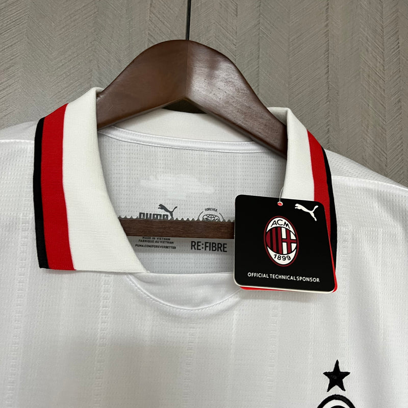 Camisa AC Milan Away 24/25 Torcedor Puma Masculina - Branca