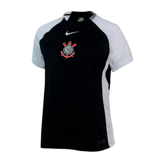 Camisa Corinthians Away 25/26 Torcedor Nike Feminina - Preta