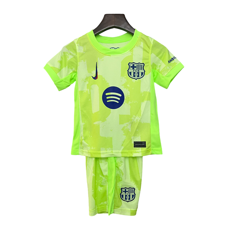 Conjunto Infantil Barcelona Third 24/25 Nike - Verde