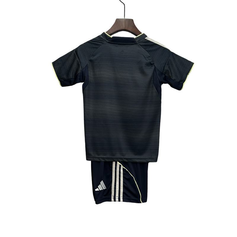 Conjunto Infantil Real Madrid Away 25/26  Adidas - Preta
