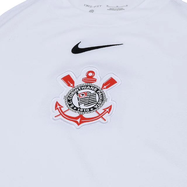 Conjunto Infantil Corinthians Home 25/26 Nike - Branca