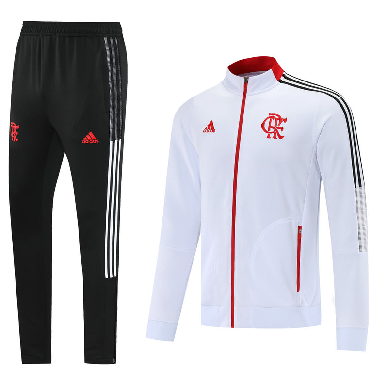 Conjunto Flamengo 21/22 Branca - Adidas - Com Fecho