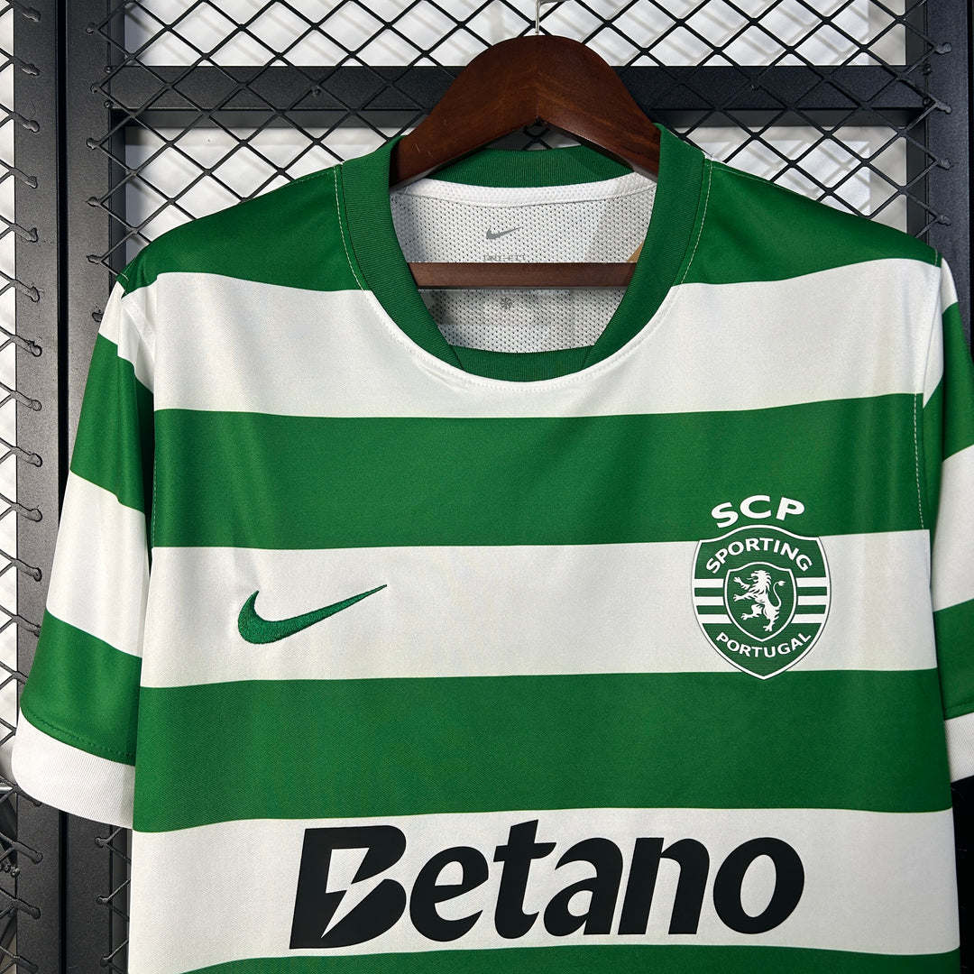 Camisa Sporting Home 25/26 Torcedor Nike Masculina - Verde e Branca