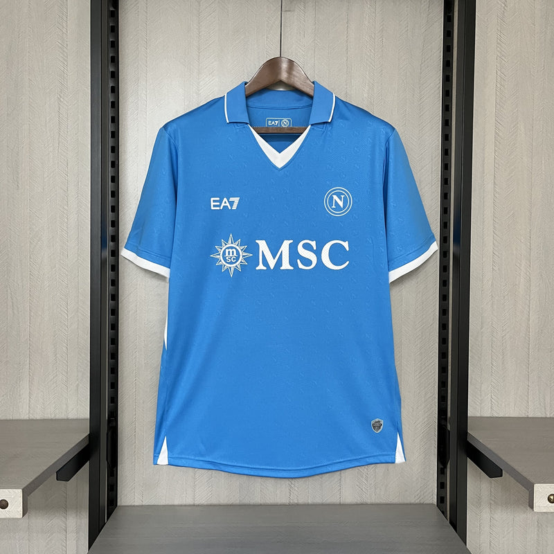 Camisa Napoli Home 24/25 - Torcedor EA7 Masculina - Azul