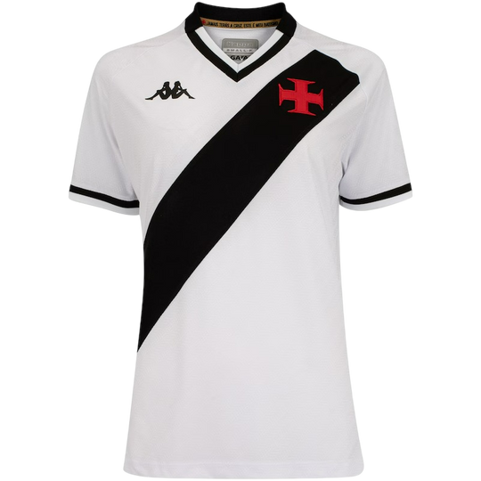 Camisa Vasco da Gama Away 25/26 s/n° Torcedor Kappa Feminina - Branca
