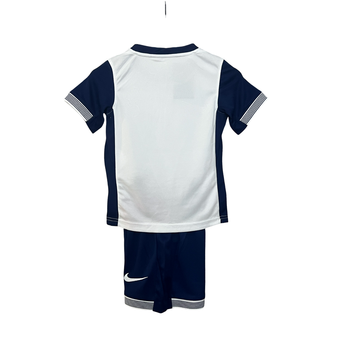 Conjunto Infantil Tottenham Home 25/26 Nike - Branca e Azul