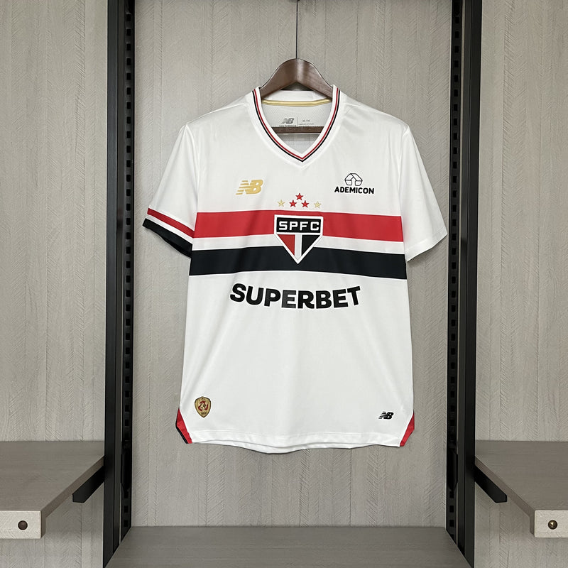 Camisa São Paulo Home 25/26 Torcedor New Balance Masculina - Branca