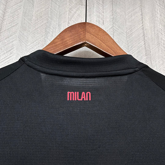 Camisa AC Milan Home 25/26 Torcedor Masculina - Preta e Vermelha