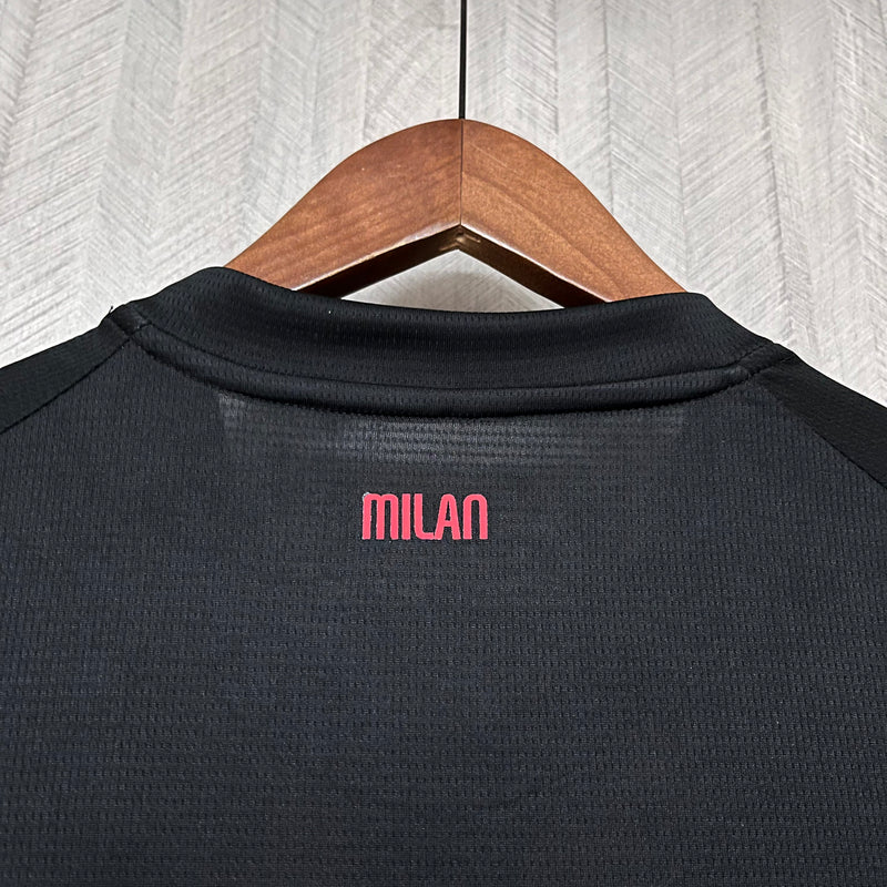 Camisa AC Milan Home 25/26 Torcedor Masculina - Preta e Vermelha