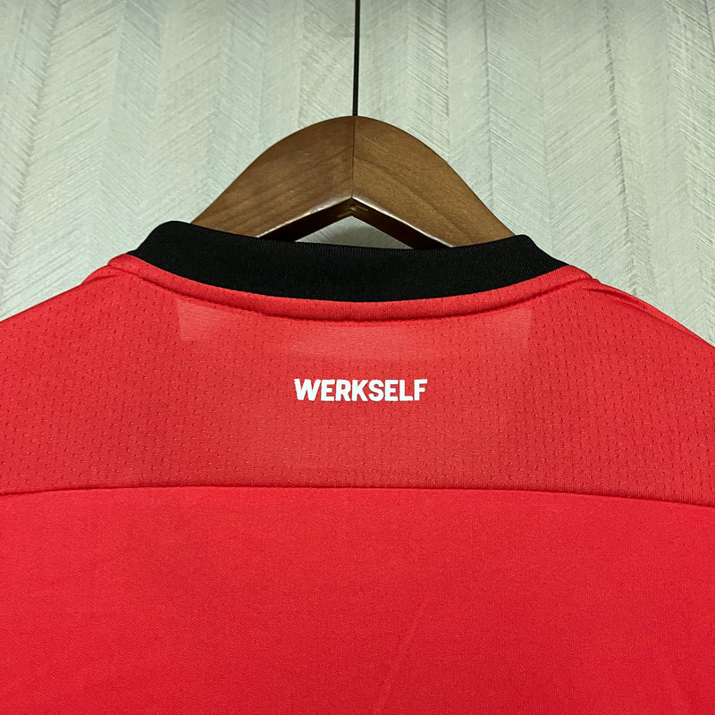 Camisa Bayer Leverkusen Home 24/25 Torcedor Castore Masculina - Vermelha