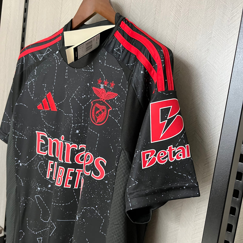 Camisa Benfica Away 24/25 Torcedor Adidas Masculina - Preta