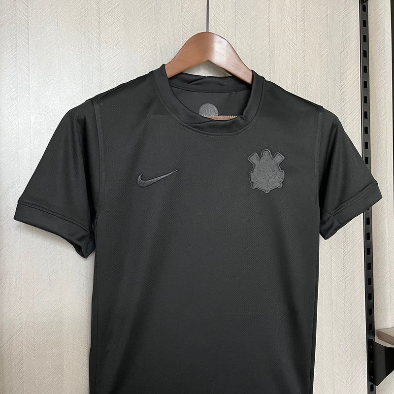Conjunto Infantil Corinthians Home 25/26 Nike - Preta