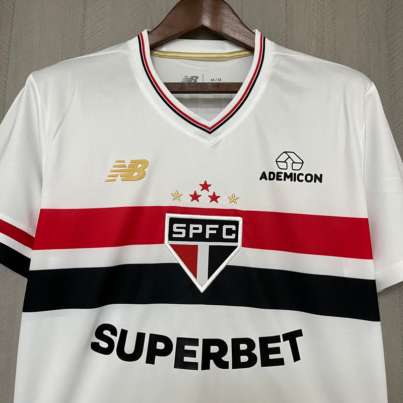 Camisa São Paulo Home 25/26 Torcedor New Balance Masculina - Branca