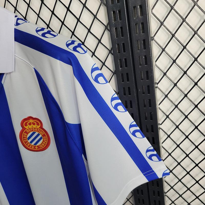 Men's Espanyol I Home Retro Shirt 1984/89 Blue and White