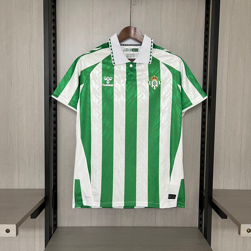 Camisa Real Betis Home 24/245 Torcedor Masculina - Verde e Branco