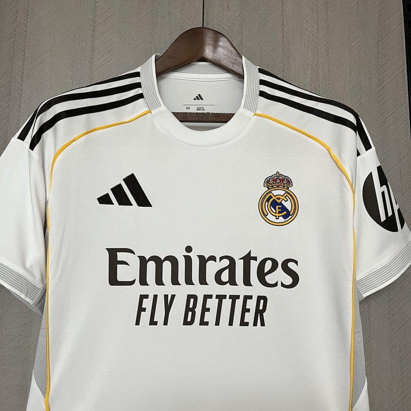 Camisa Real Madrid Home 25/26 s/n° Torcedor Adidas Masculina - Branca