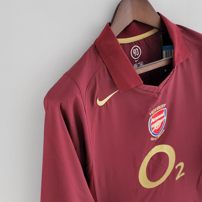 Camisa Manga Longa Arsenal 05/06 Nike - Bordo