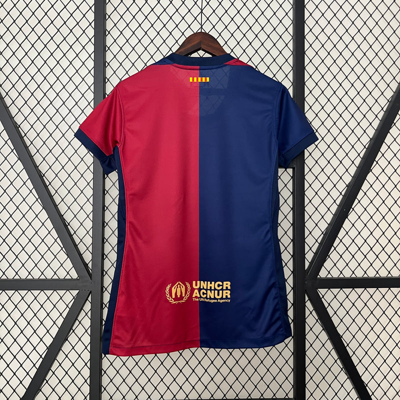 Camisa Barcelona Home 24/25 s/n° Torcedor Nike Feminina - Azul e Grená