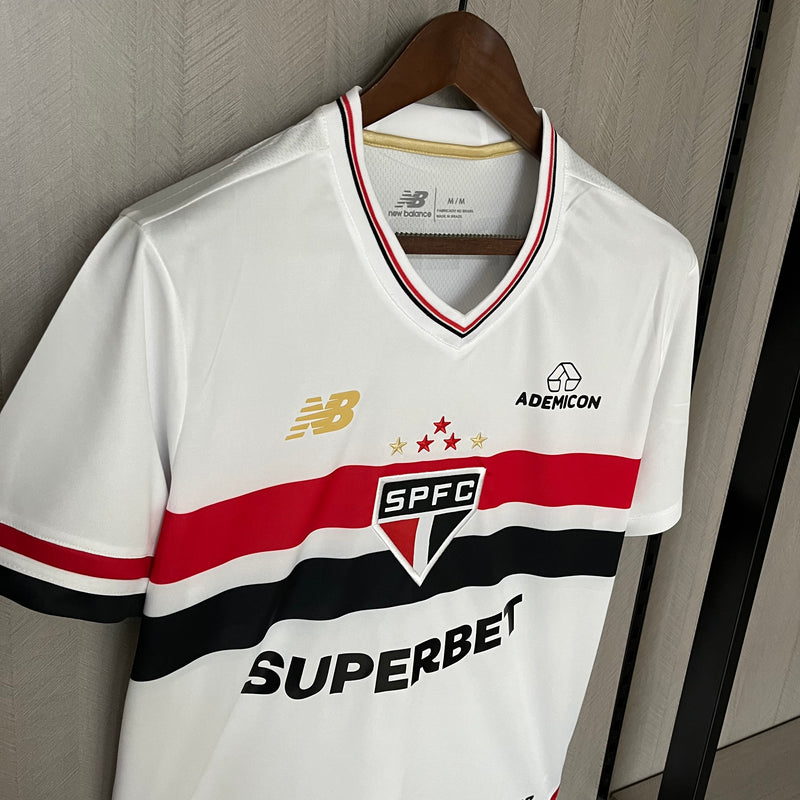 Camisa São Paulo Home 25/26 Torcedor New Balance Masculina - Branca