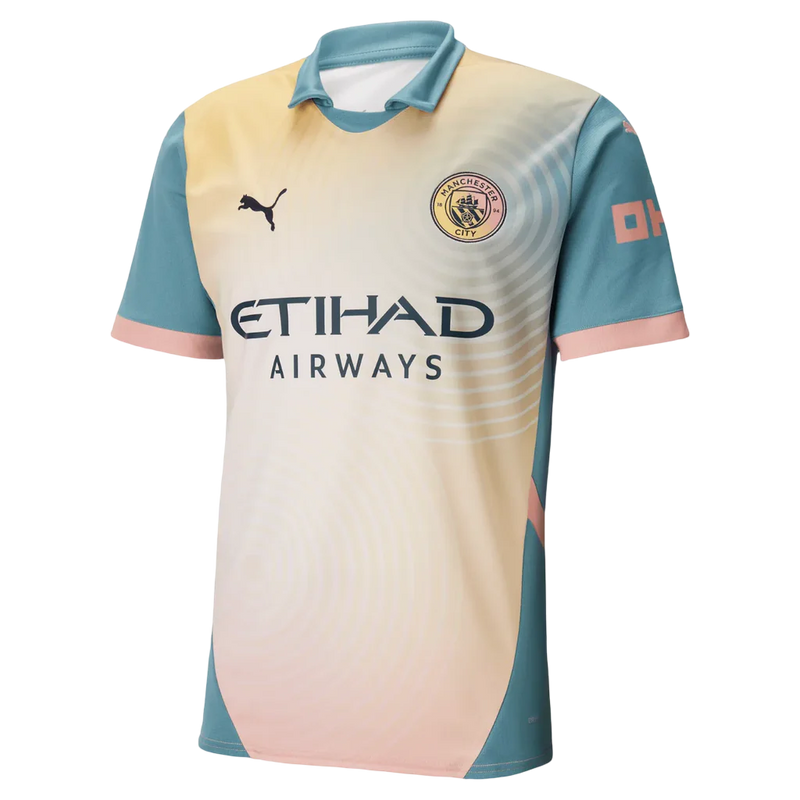Camisa Manchester City Fourth 24/25 s/n° Torcedor Puma Masculina - Azul e Rosé