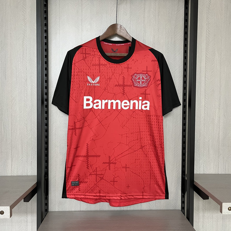 Camisa Bayer Leverkusen Home 24/25 Torcedor Castore Masculina - Vermelha