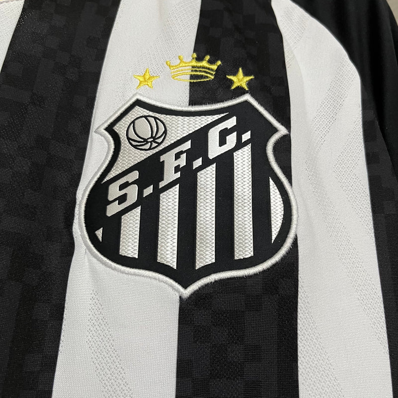 Camisa Santos Away 25/26 Torcedor Umbro Masculina - Preta e Branca