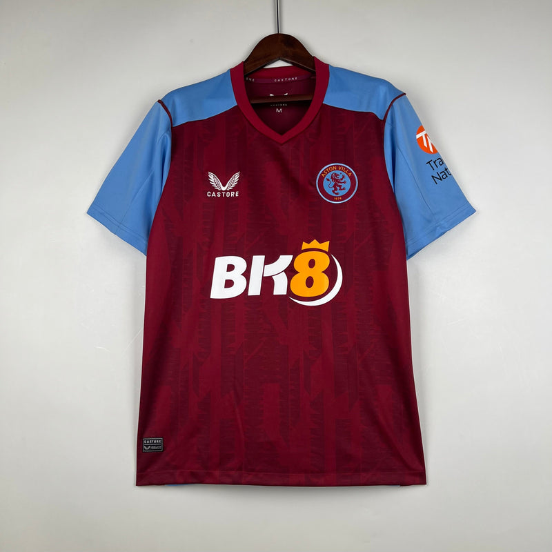 Camisa Aston Villa Home 23/24 s/n° Torcedor Masculina - Grená