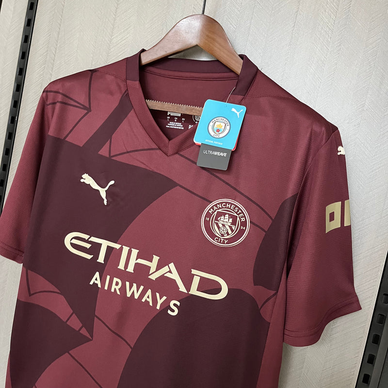 Camisa Manchester City Third 24/25 Torcedor Puma Masculina - Vermelha
