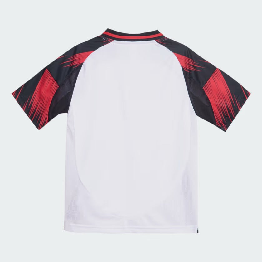 Conjunto Infantil Flamengo Away 25/26 Adidas - Branca e Vermelha