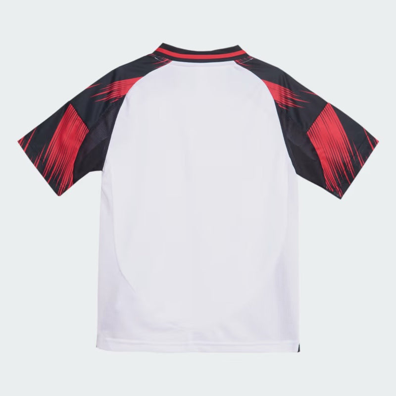 Conjunto Infantil Flamengo Away 25/26 Adidas - Branca e Vermelha