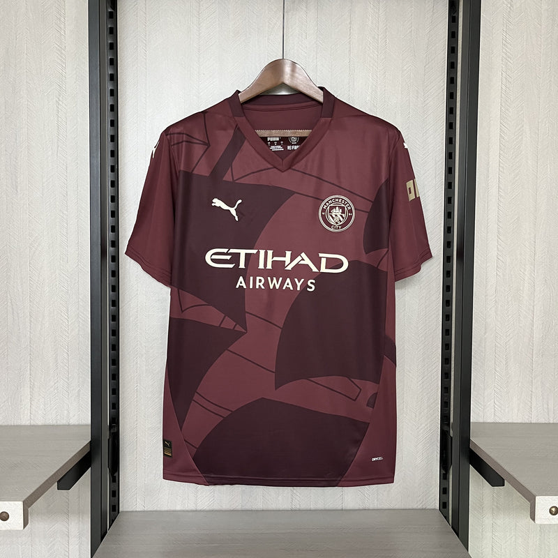 Camisa Manchester City Third 24/25 Torcedor Puma Masculina - Vermelha