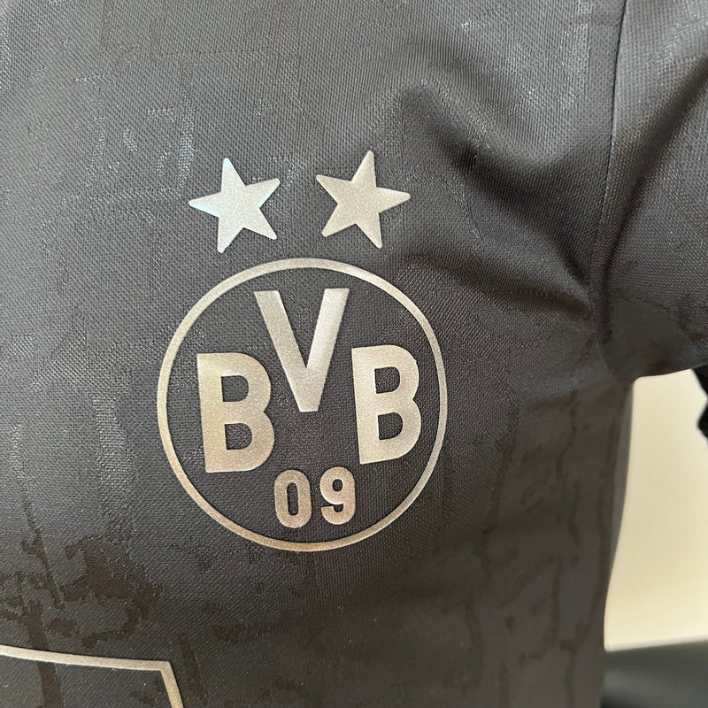 Camisa Borussia Dortmund Edição Carvão 2023 Puma - Preto - Masculino Jogador