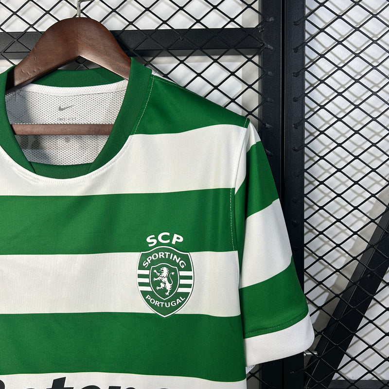 Camisa Sporting Home 25/26 Torcedor Nike Masculina - Verde e Branca