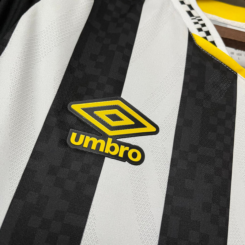Camisa Santos Away 25/26 Torcedor Umbro Masculina - Preta e Branca