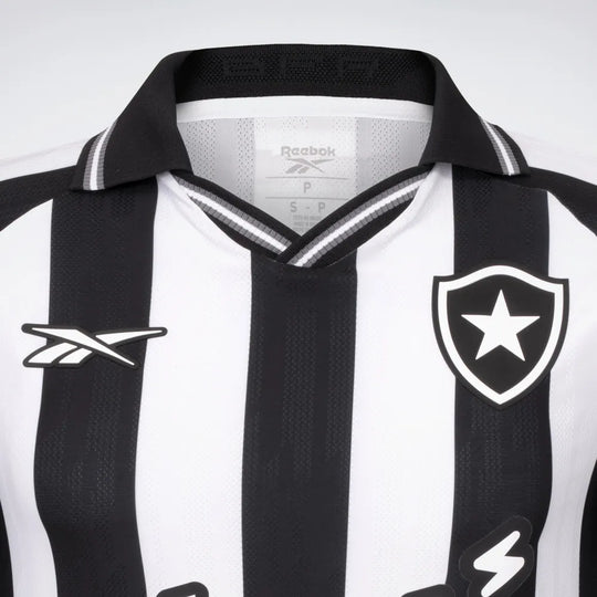 Camisa Botafogo Home 25/26 s/n° Torcedor Reebok Masculina - Branca e Preta