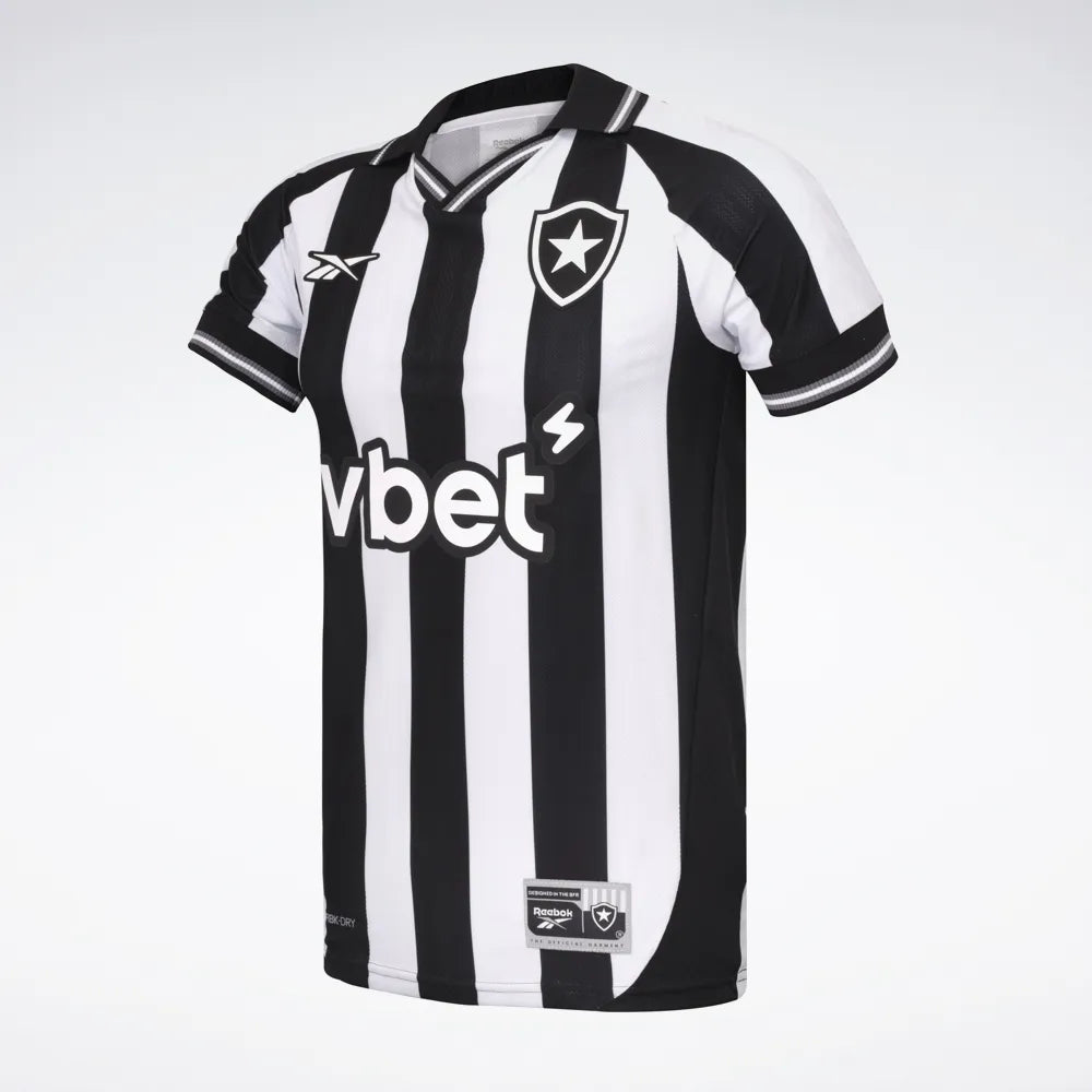 Camisa Botafogo Home 25/26 s/n° Torcedor Reebok Masculina - Branca e Preta