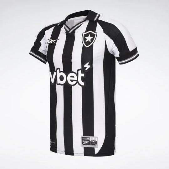 Camisa Botafogo Home 25/26 s/n° Torcedor Reebok Masculina - Branca e Preta