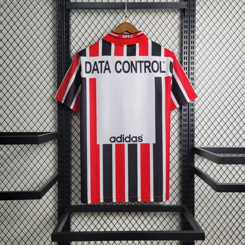 Camisa São Paulo Retrô 1997 - Versão Retro - Vermelho, Branco e Preto