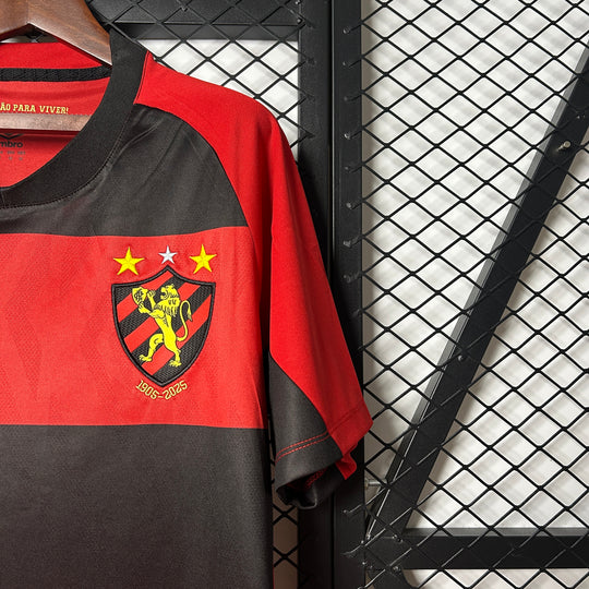 Camisa Sport Recife Home 25/26 Torcedor Umbro Masculina - Vermelha e Preta
