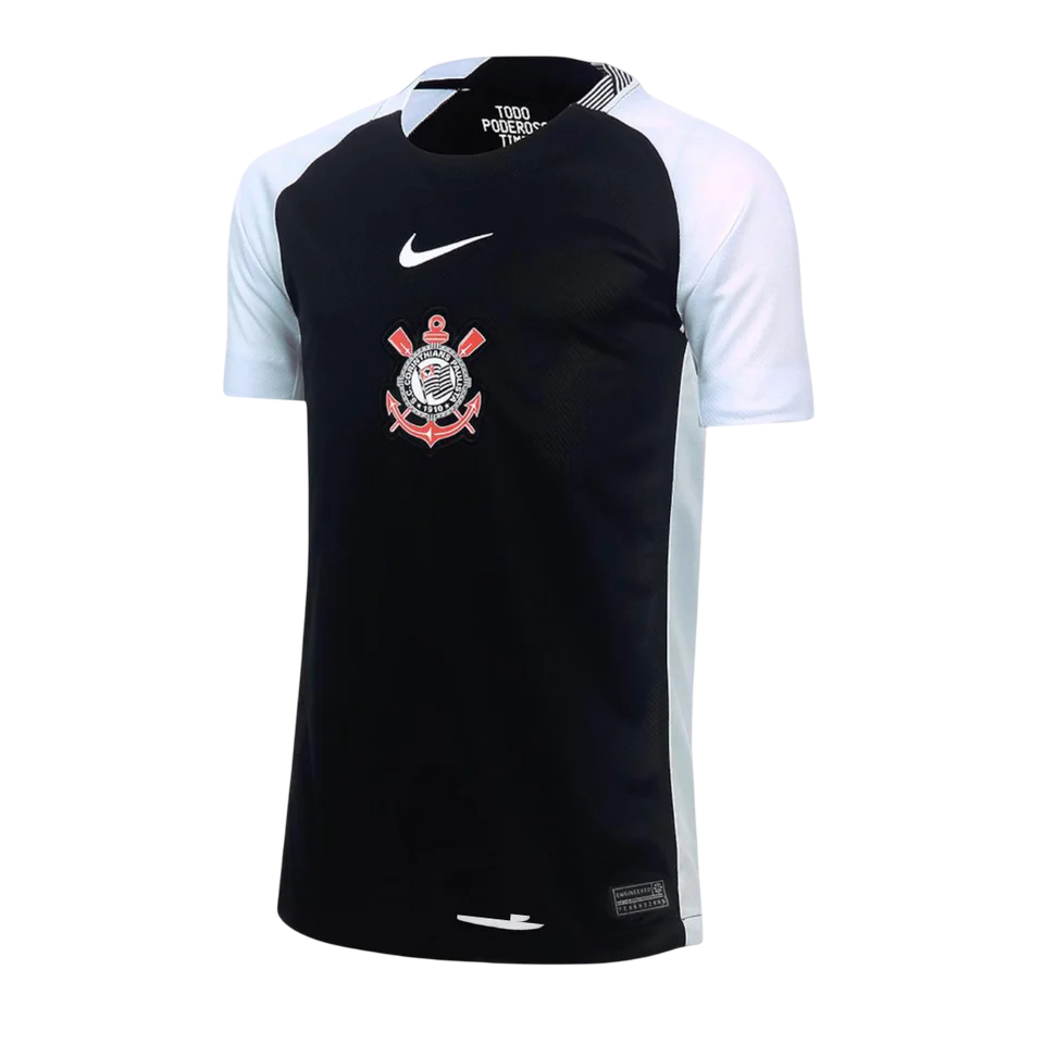 Conjunto Infantil Corinthians Away 25/26 Nike - Preta