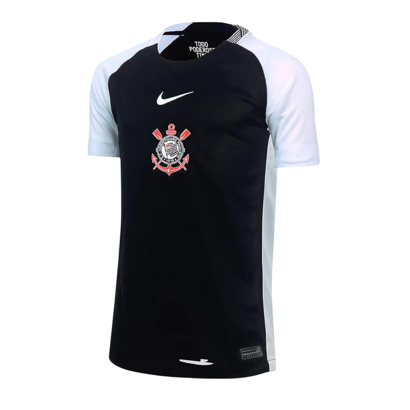 Conjunto Infantil Corinthians Away 25/26 Nike - Preta