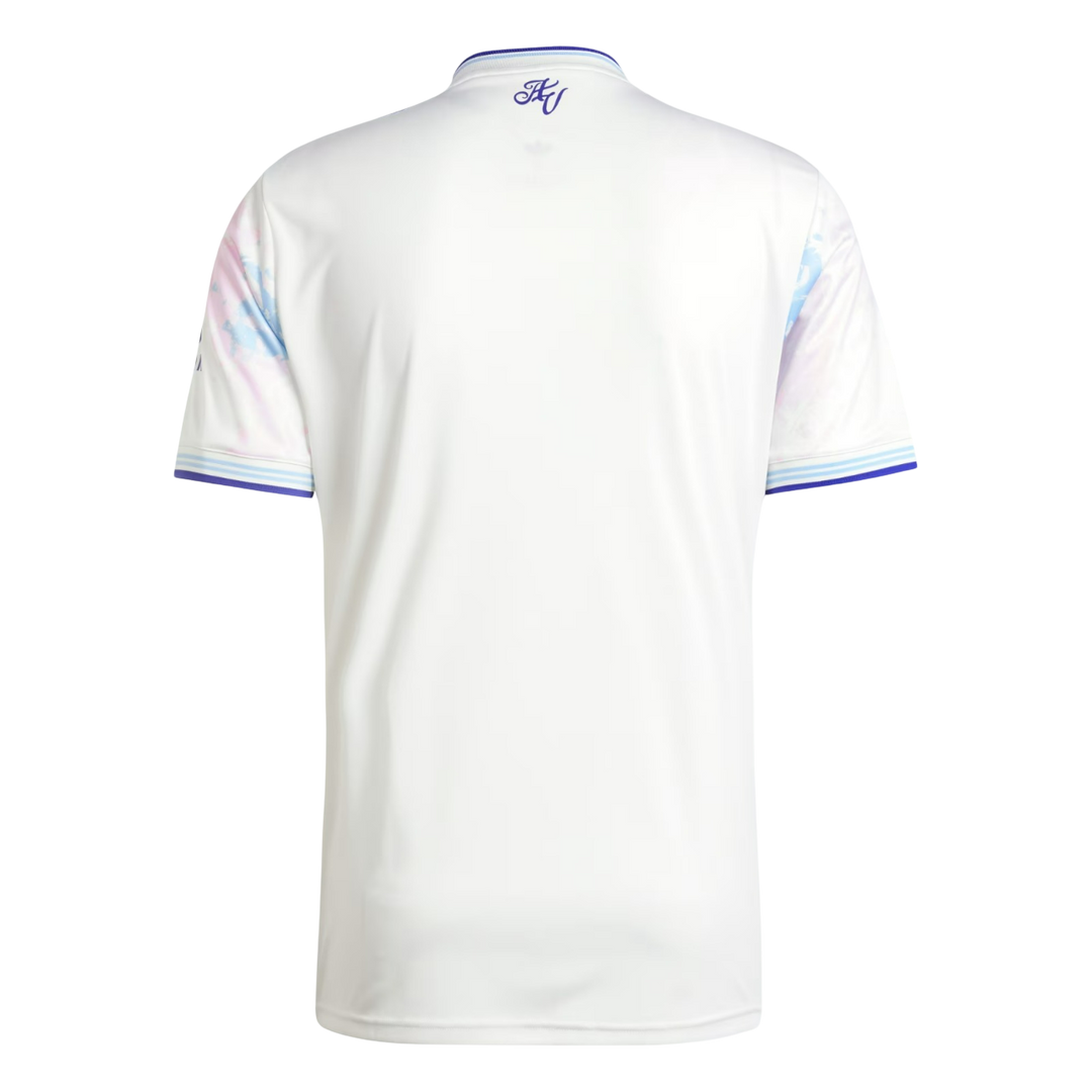 Camisa Aston Villa Away 25/26 Torcedor Adidas Masculina - Branca e Lilás