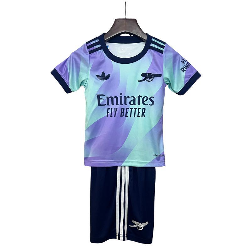 Conjunto Infantil Arsenal Third 24/25 Adidas - Azul