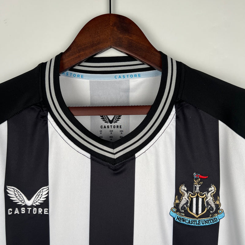 Camisa Newcastle United I 23/24 Castore - Preto e Branco