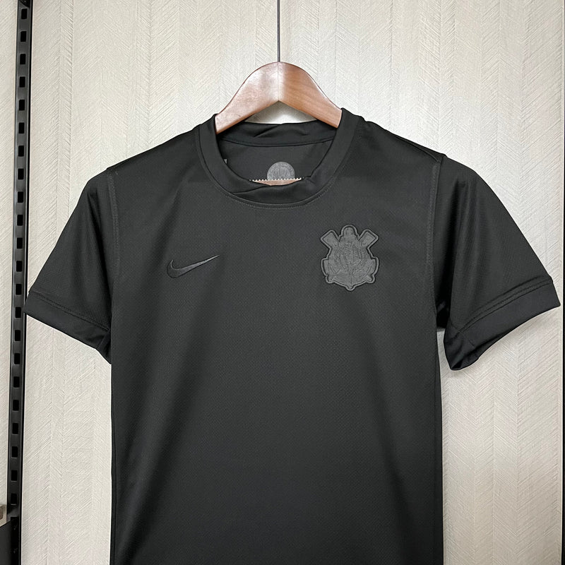 Conjunto Infantil Corinthians Home 25/26 Nike - Preta