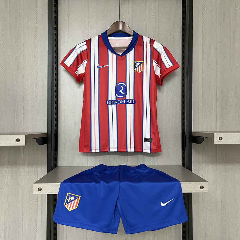 Conjunto Infantil Atlético De Madrid Home 24/25 Nike - Azul e Vermelho